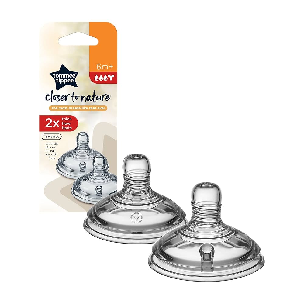 Tommee Tippee Closer to Nature Thick Feed Teats (Pack of  2)