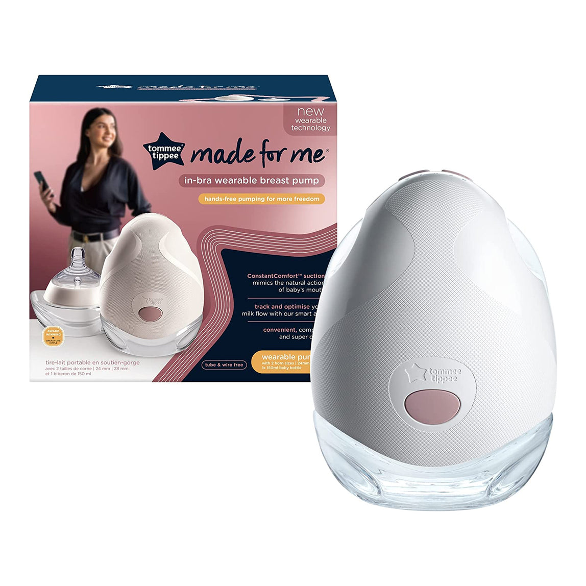 Tommee Tippee Made For Me Single Electric Wearable Breast Pump - MamaApp