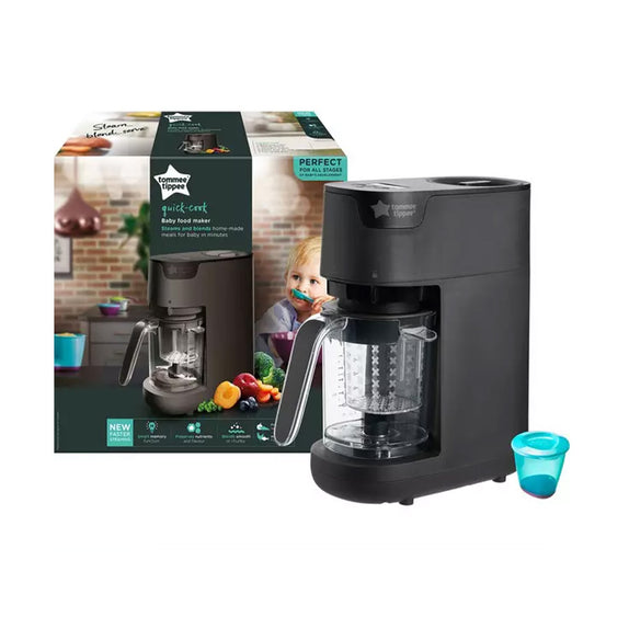 Tommee Tippee Quick Cook Baby Food Steamer Blender-Black - MamaApp
