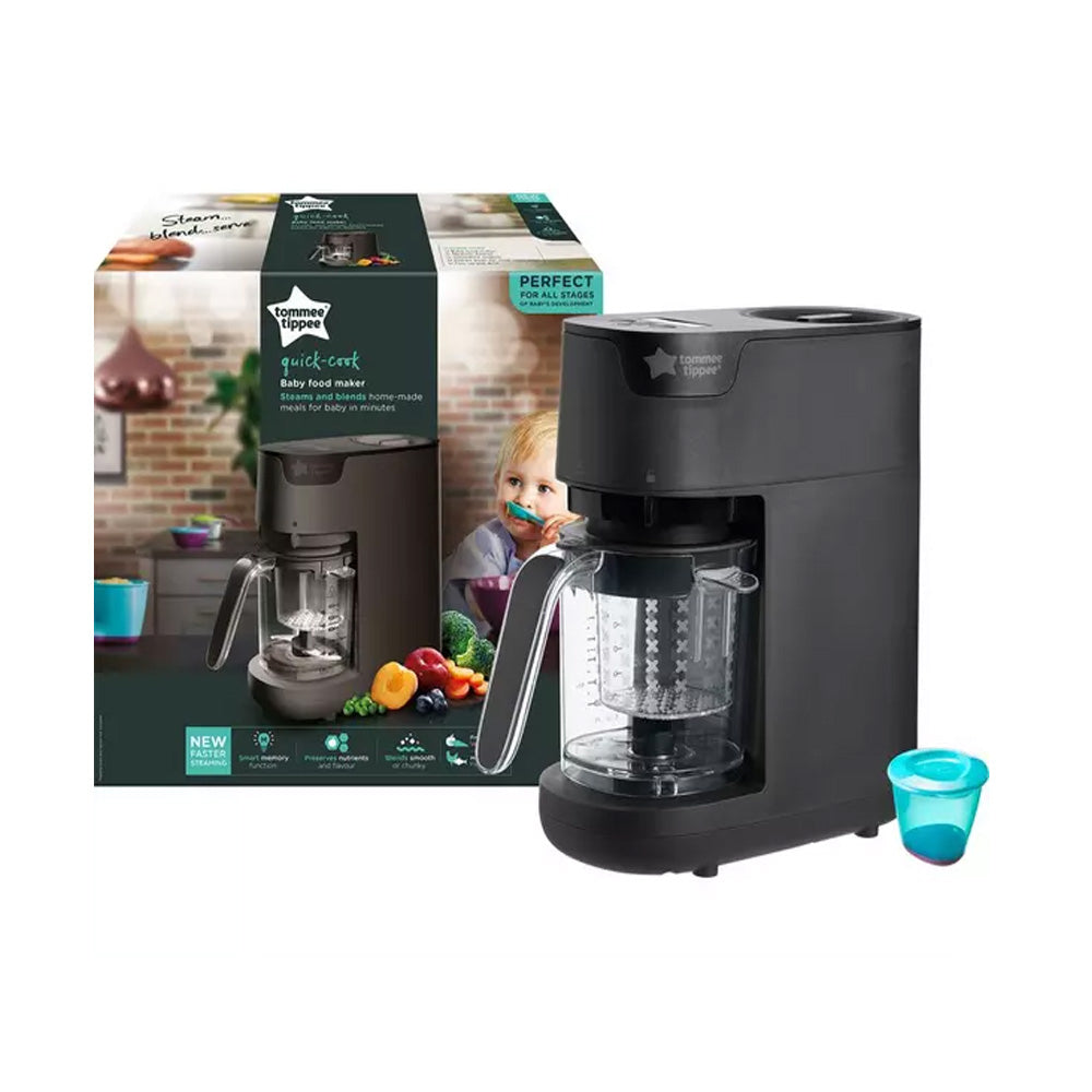Tommee Tippee Quick Cook Baby Food Steamer Blender-Black