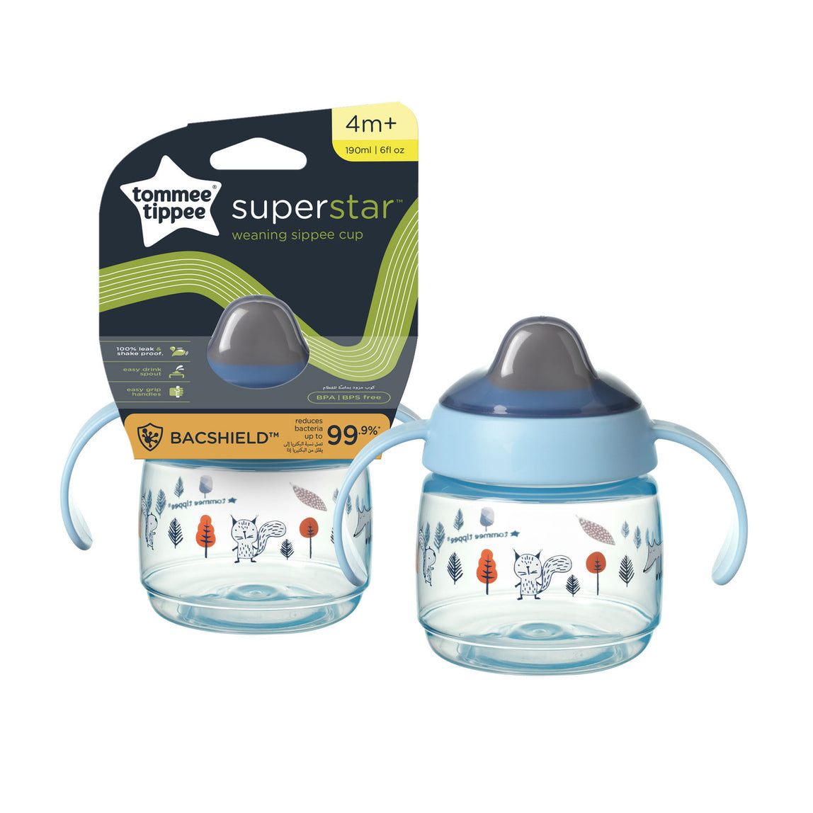 Tommee Tippee Superstar Sippee Weaning Cup, Babies Sippy Bottle, 190 ml A - MamaApp
