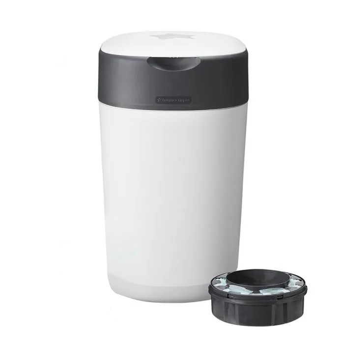 Tommee Tippee Twist and Click Advanced Nappy Bin W/ 1 Refill Cassette