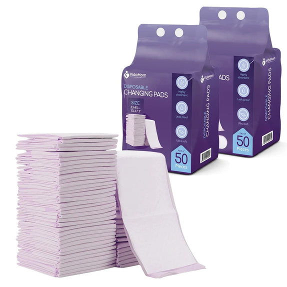 VidaMom Disposable Diaper Changing Mats Pack of 100 Pink for Baby Diaper Changes in Qatar