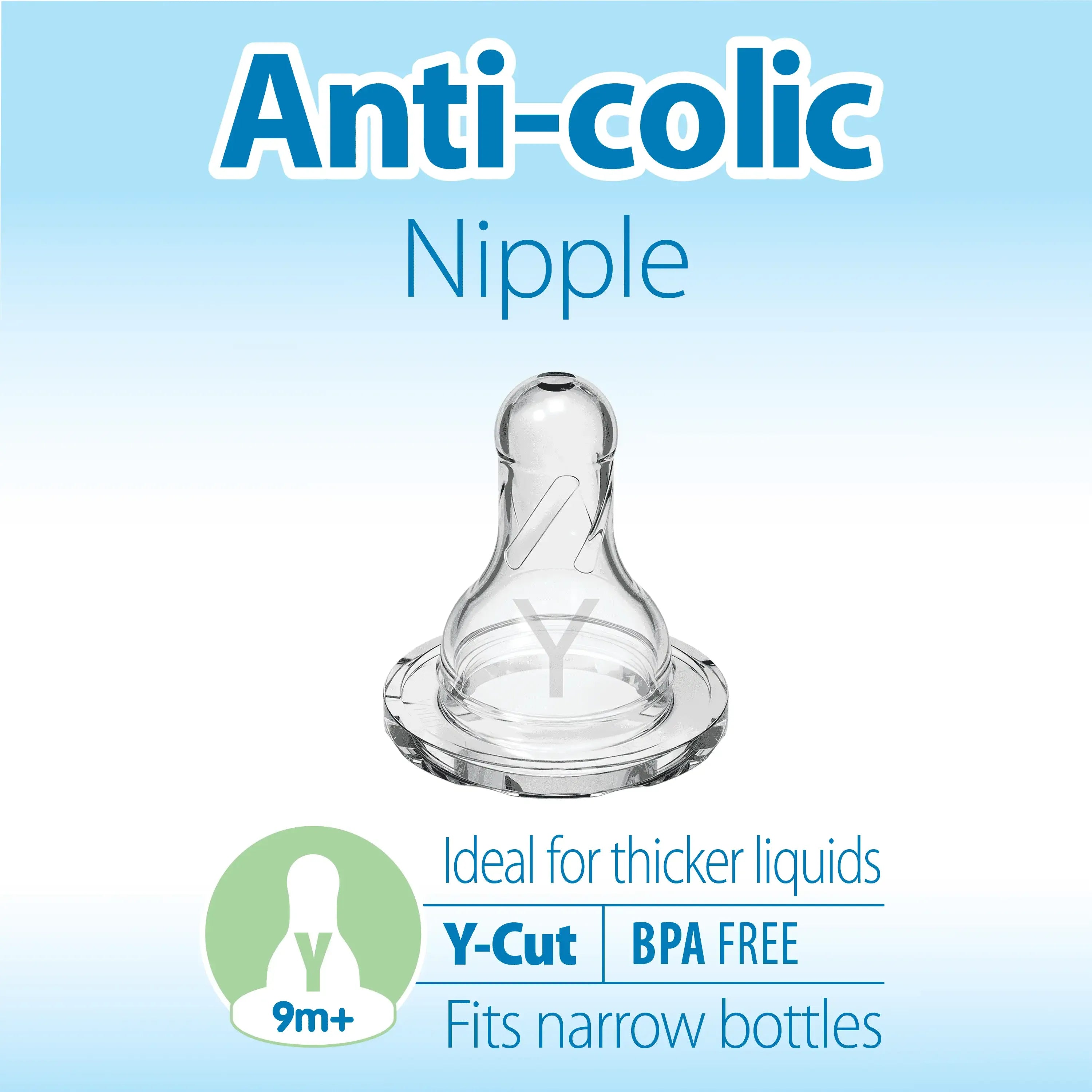 Dr. Brown's Y-Cut Silicone Narrow Anti Colic Nipple
