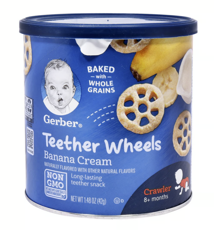 Gerber Lil’ Crunchies -Teether wheels  Banana Cream