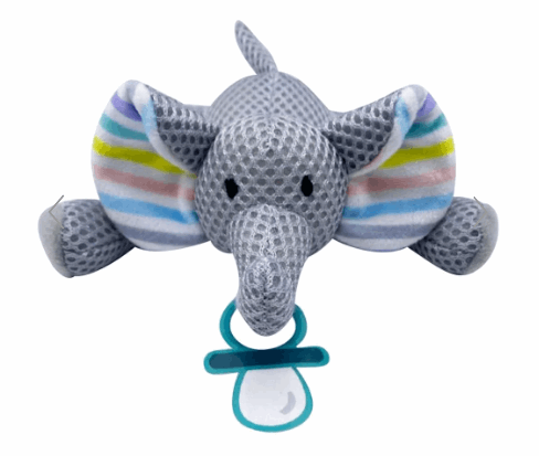 Baby Works Bibipals Grey Rainbow Elephant Breathable - Elly