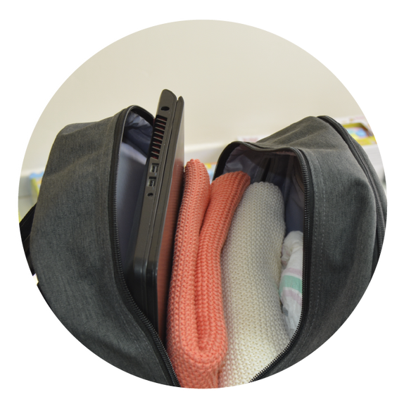 Moon karyme diaper back pack dark grey
