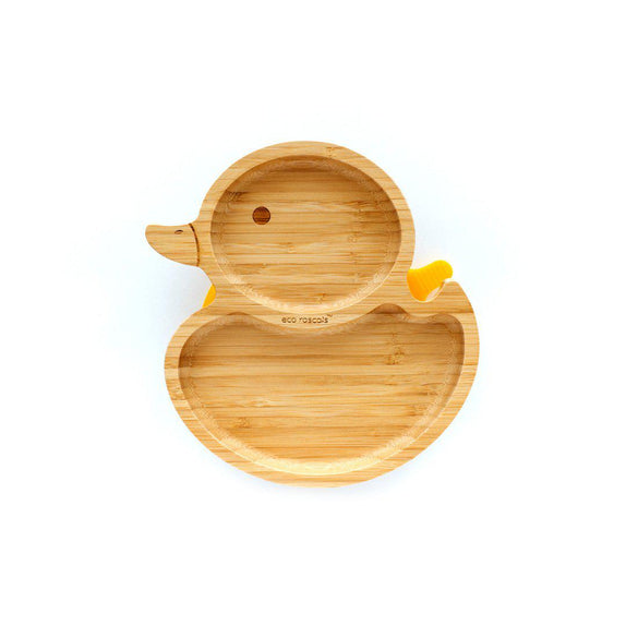 Eco Rascals Bamboo Classic Suction Plate Duck - MamaApp