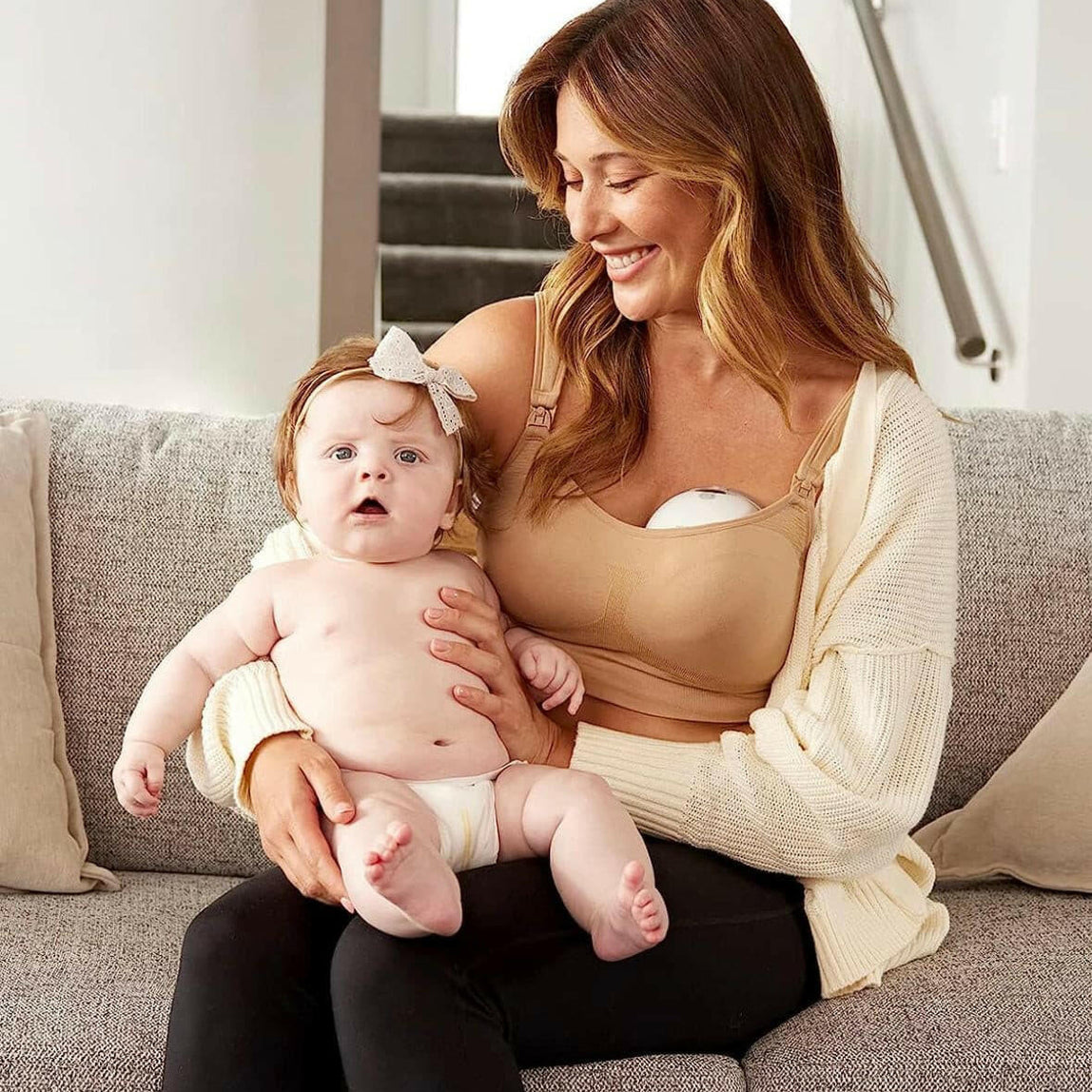Momcozy wearable breast pump m5 double grey