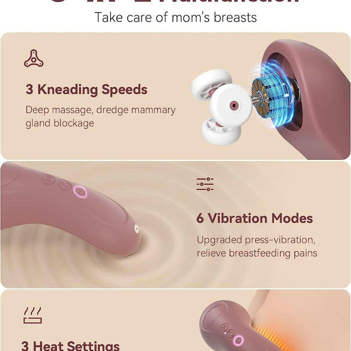 Momcozy 3-in-1 Kneading Lactation Massager