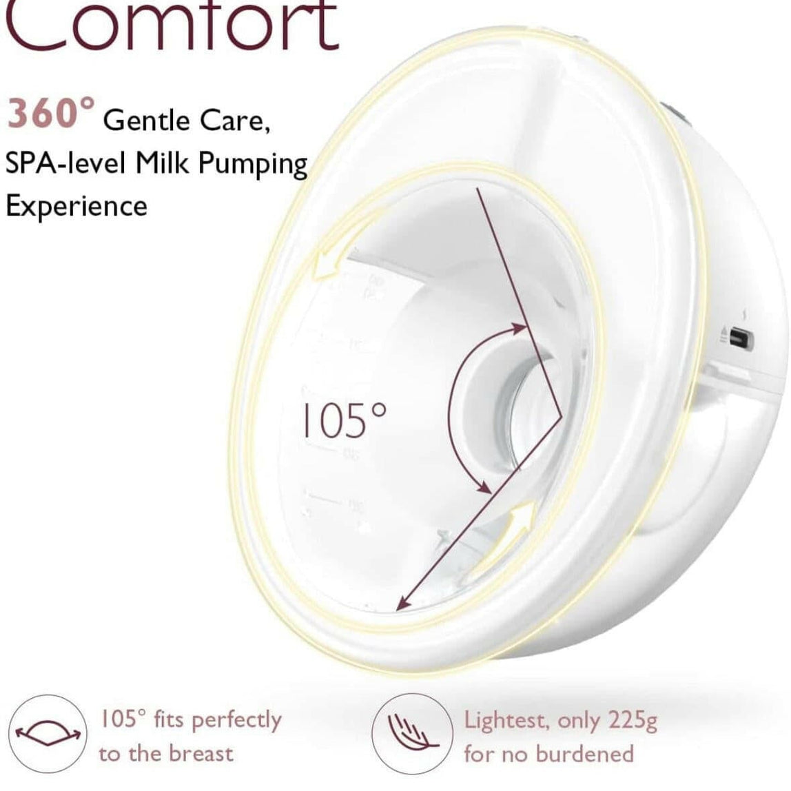 Momcozy wearable breast pump m5 double grey