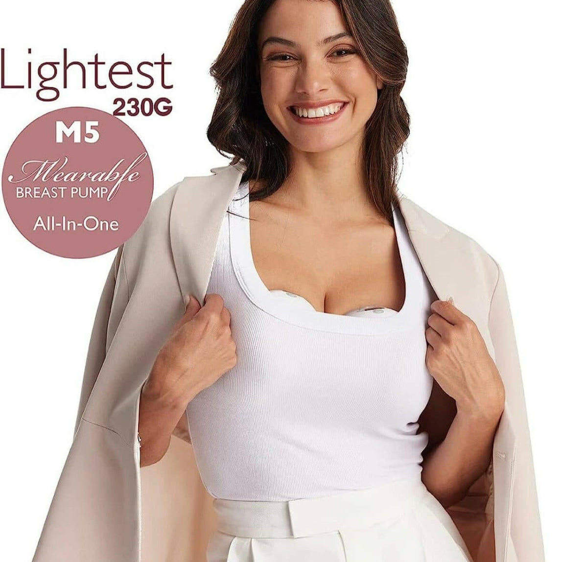 Momcozy wearable breast pump m5 double grey