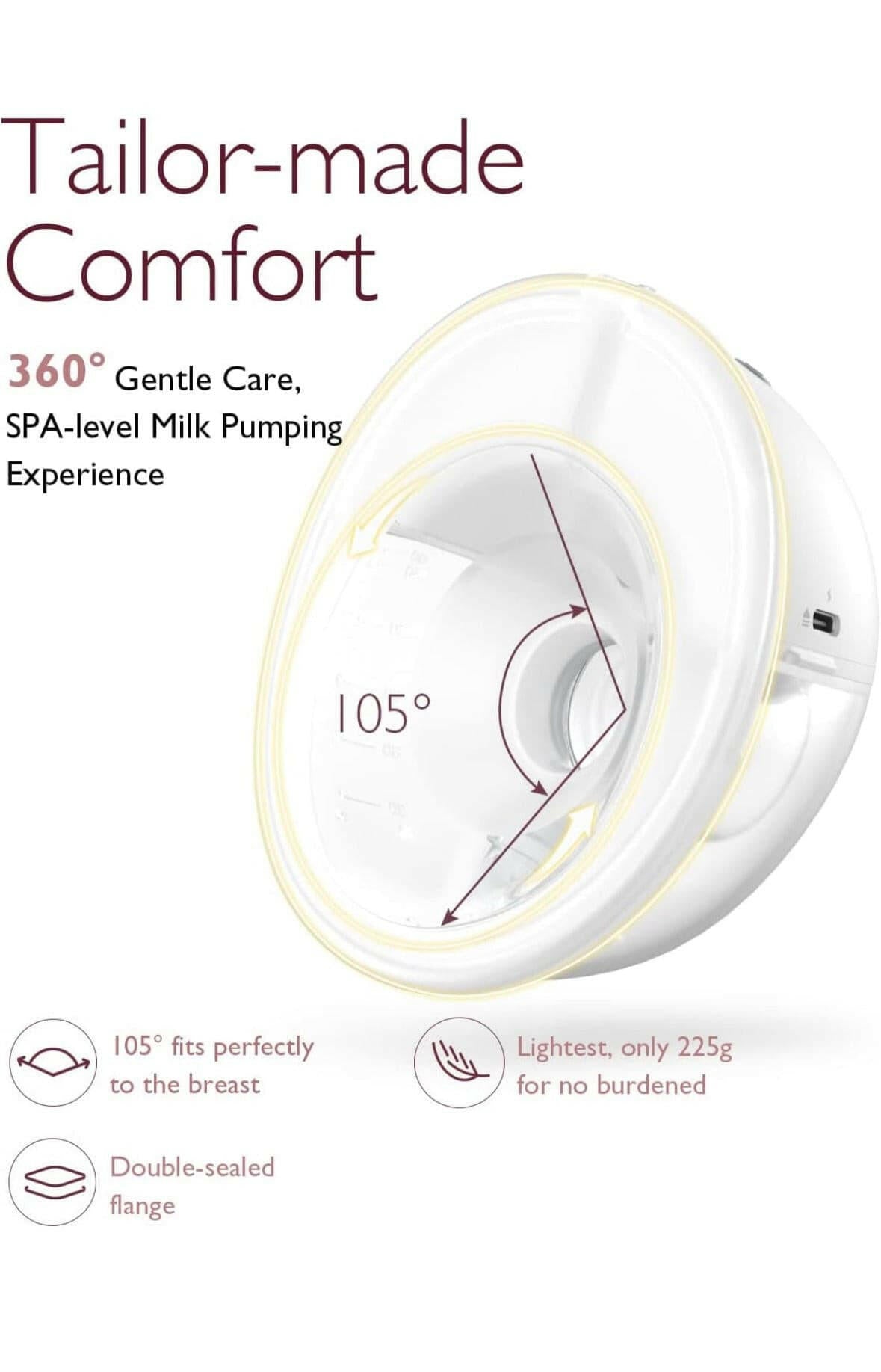 Momcozy M5 Double Breast Pump - Maroon