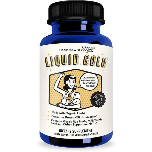 Legendairy Milk – Liquid Gold® | 60 Vegan Capsules – Herbal Support for Breast Milk Supply