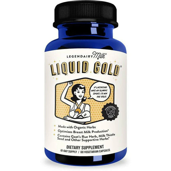Legendairy Milk – Liquid Gold® | 60 Vegan Capsules – Herbal Support for Breast Milk Supply
