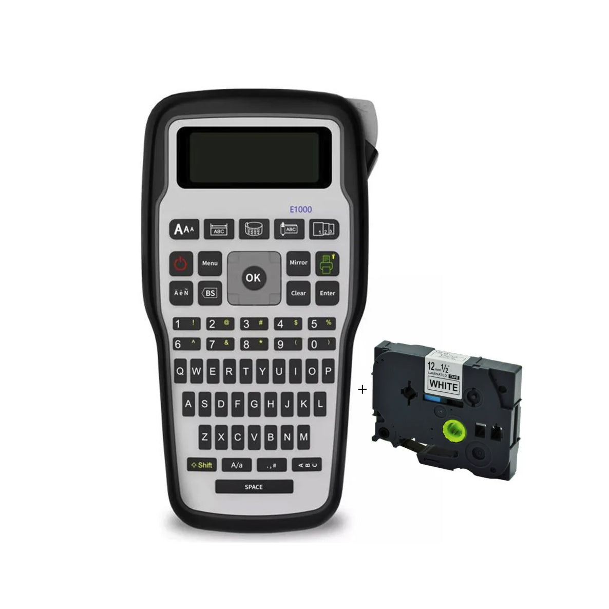 Label Maker Machine with White Tape