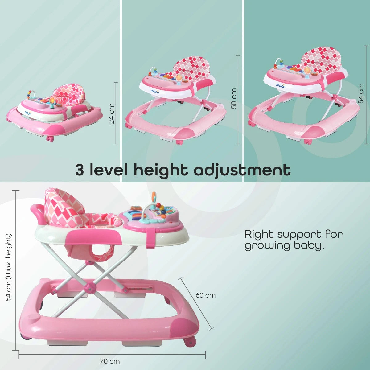 MOON Pace Baby Walker – Pink