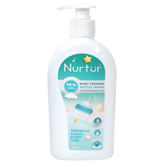 Nurtur organic baby bottle accessories liquid cleanser alcohol free 500 ml