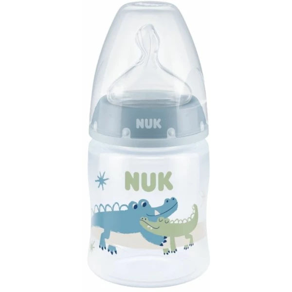 NUK First Choice Temp Control Bottle, 150 ml Silicone Teat, Size 1 0-6mths