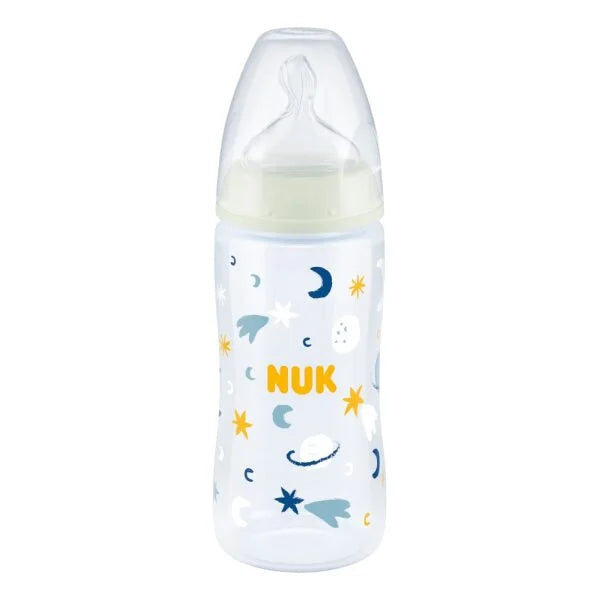 NUK First Choice Plus Night Baby Bottle with Temperature Control 300ml