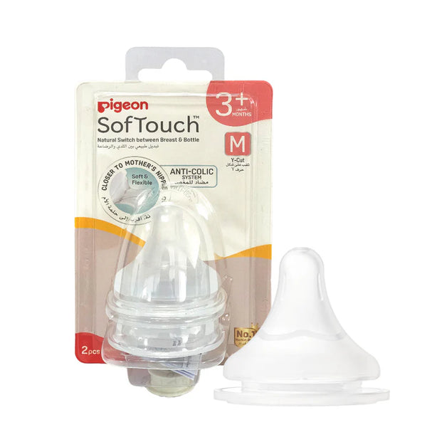 Pigeon Softouch Anticolic - Closer to Mother's Nipples 2Pcs 3m+