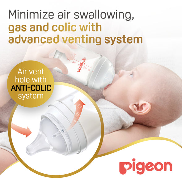Pigeon Softouch WideNeck Plastic Feeding Bottle 3m+ 240ml