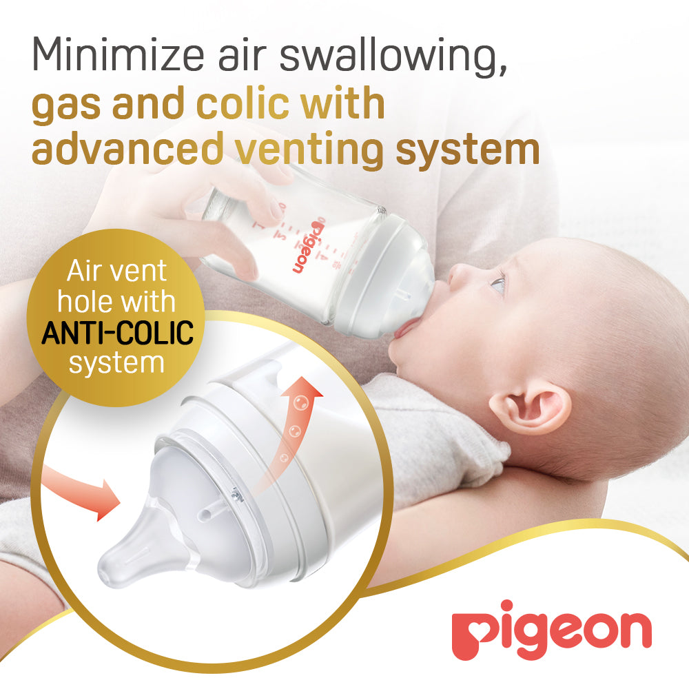 Pigeon Softouch WideNeck Plastic Feeding Bottle 3m+ 240ml