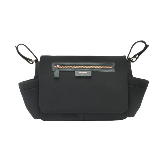 Storksak Stroller Organiser Bag Luxe - Black Scuba - MamaApp