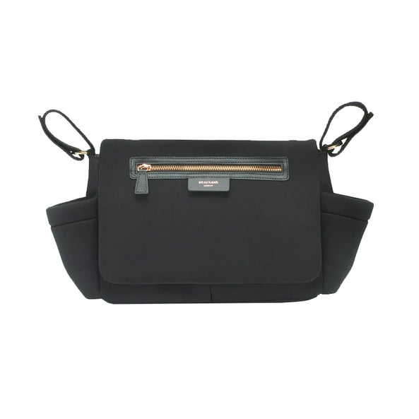 Storksak Stroller Organiser Bag Luxe - Black Scuba - MamaApp