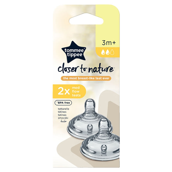 Tommee Tippee Closer to Nature 2X MED FLOW TEAT - MamaApp