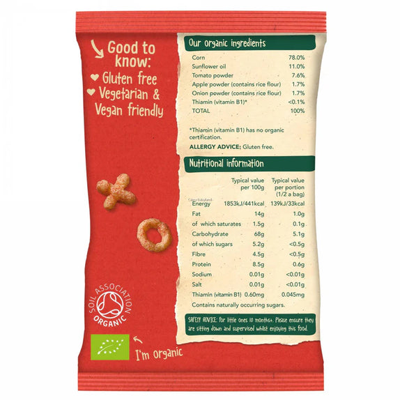 Organix saucy tomato noughts crosses 4x15 g