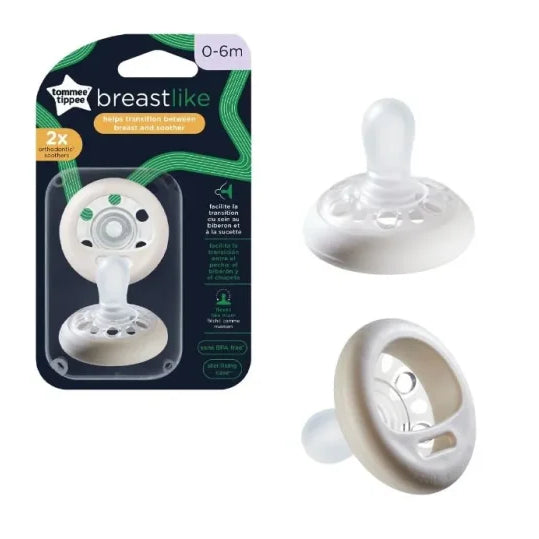 Tommee Tippee Closer To Nature Breast Like Soother,  Pack of 2,  (0-6 months)