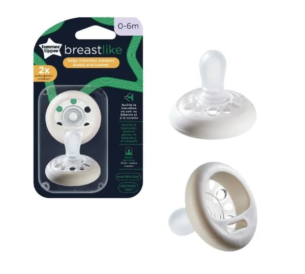 Tommee Tippee Closer To Nature Breast Like Soother,  Pack of 2,  (0-6 months)