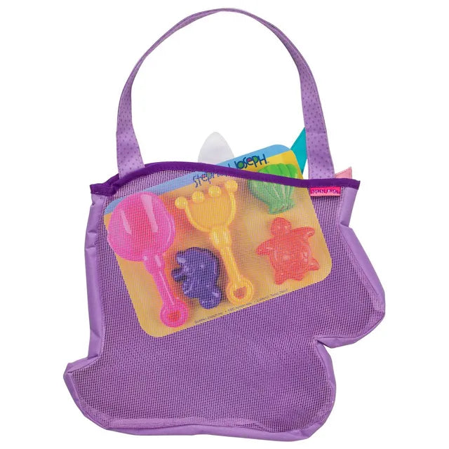 Stephen Joseph Beach Tote with sand toy play set - Unicorn