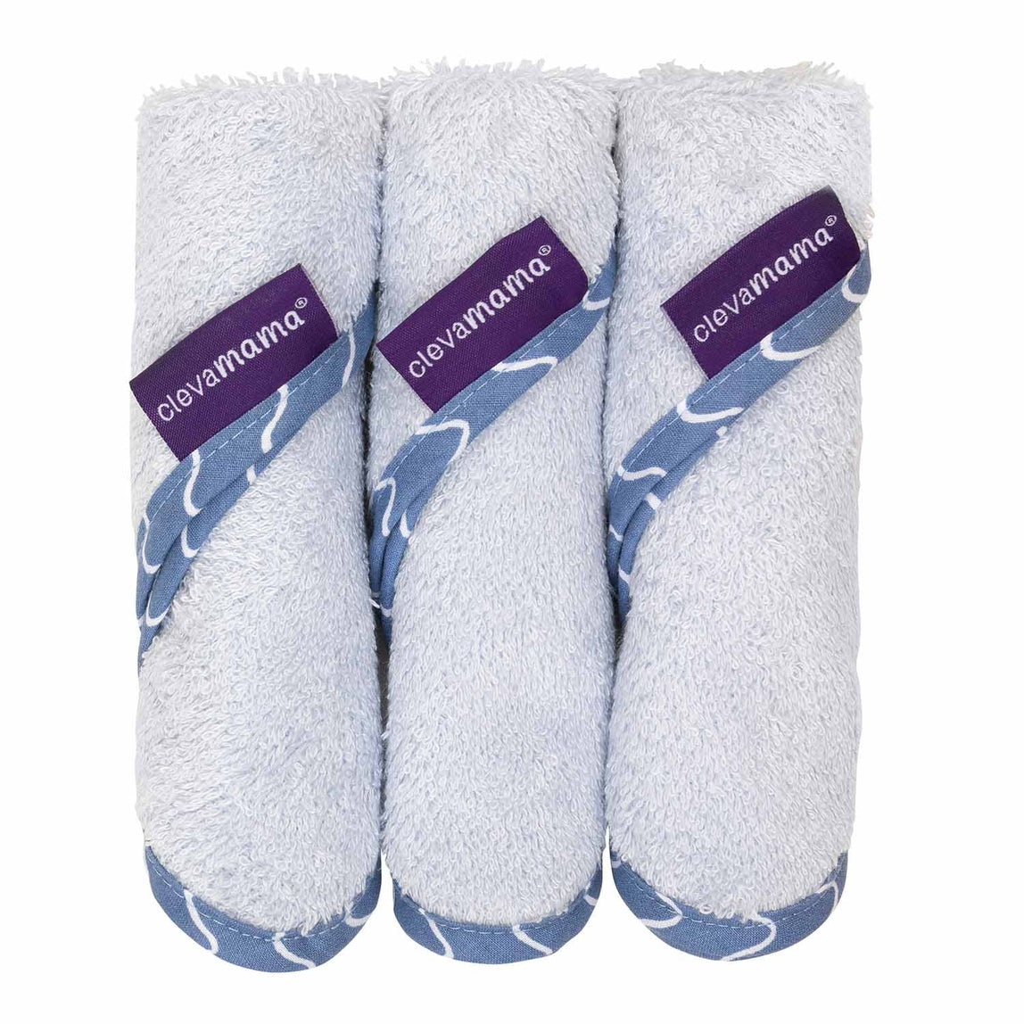 ClevaMama Bamboo Baby Washcloth Set (3Pk) - MamaApp