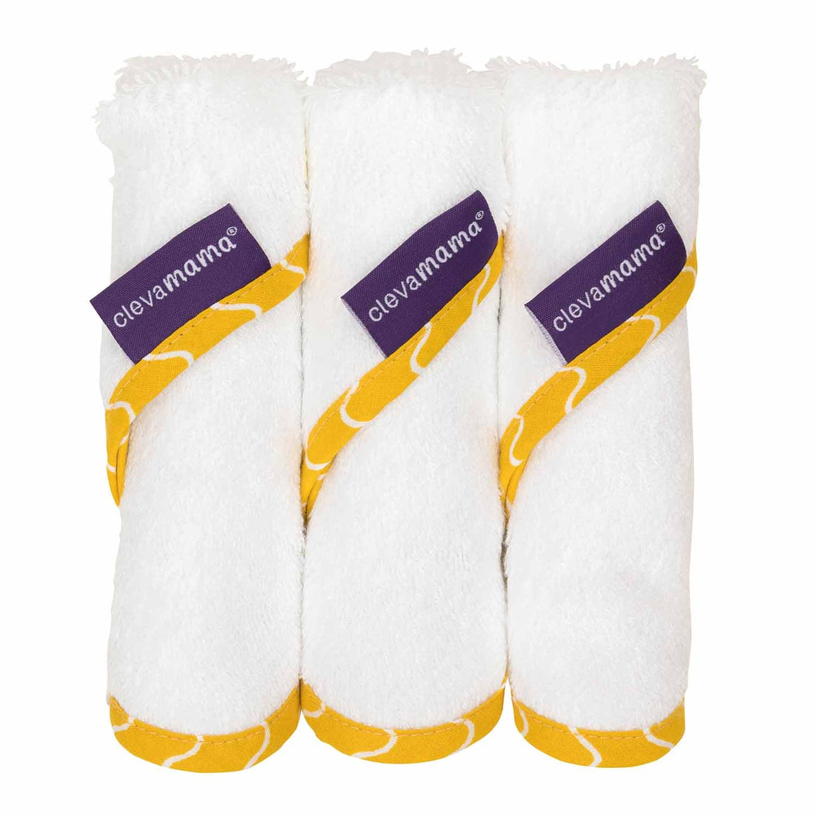 ClevaMama Bamboo Baby Washcloth Set (3Pk) - MamaApp