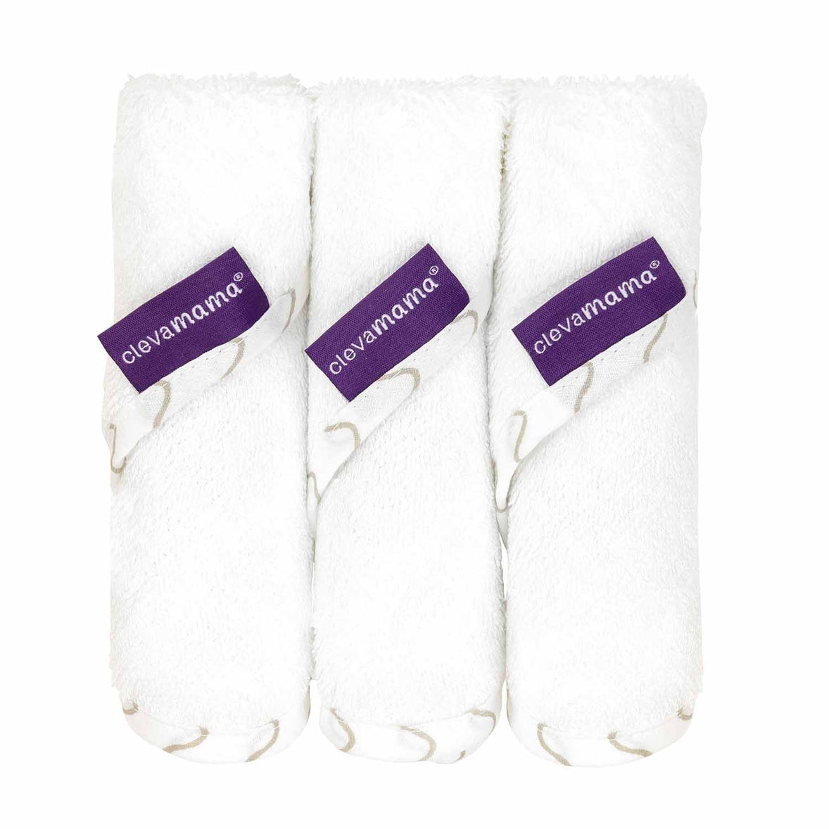 ClevaMama Bamboo Baby Washcloth Set (3Pk)