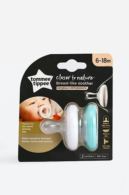 Tommee Tippee Closer To Nature Breast Like Soother, Pack of 2