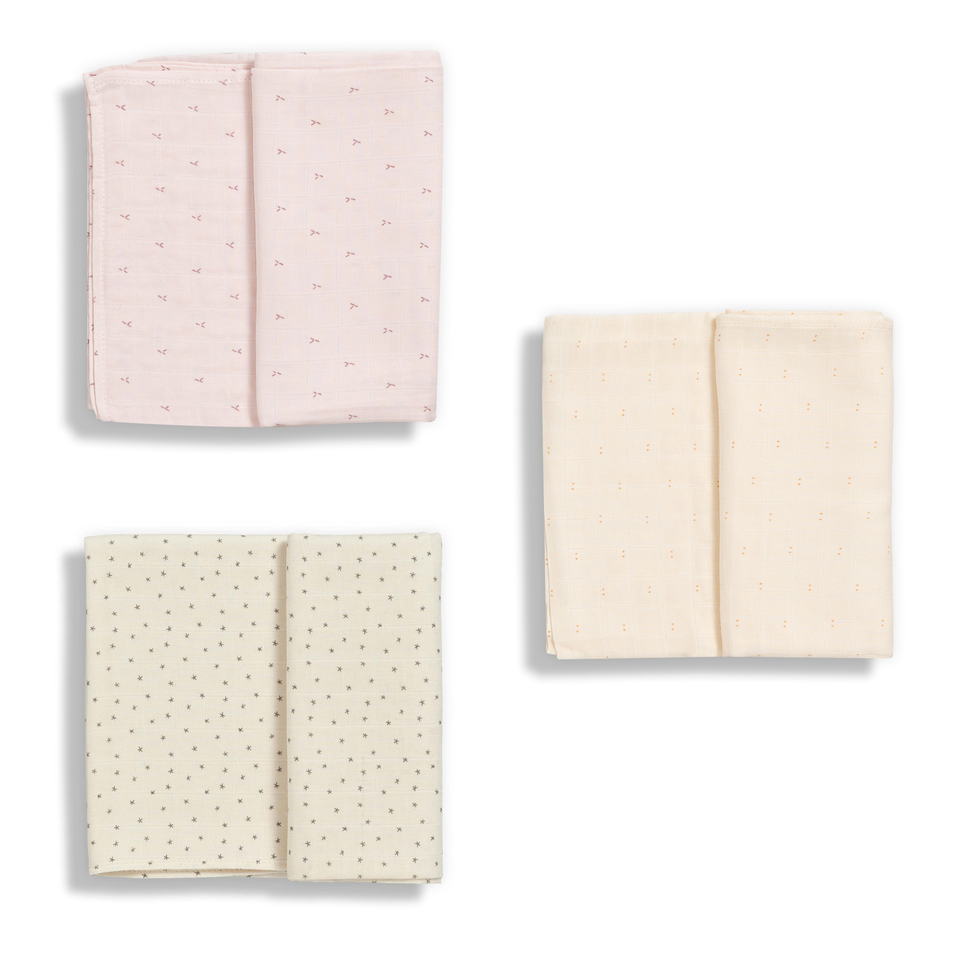 Gloop 3 Muslin - Natural/Dots/Blush Rose - MamaApp