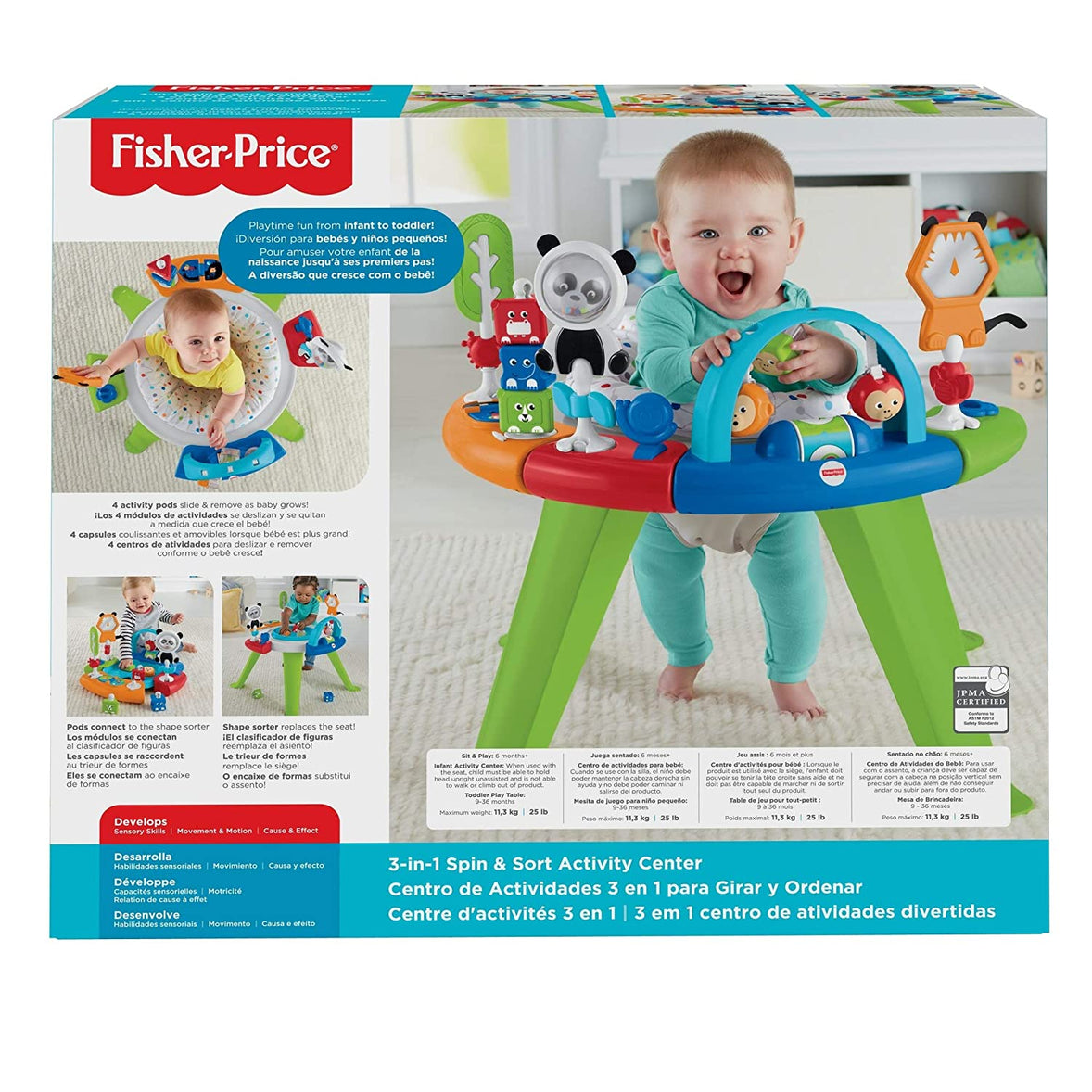 Fisher Price 3-in-1 Spin & Sort Activity Center
