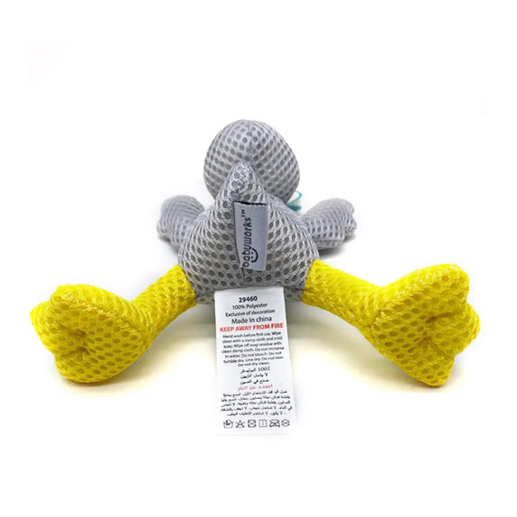 BabyWorks BibiPals Grey Pacifier Holder Duck Breathable - Quack - MamaApp