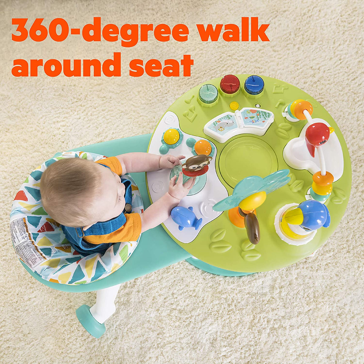 Kids2 Bright Starts Around We Go 2in1 Activity Center Neutral
