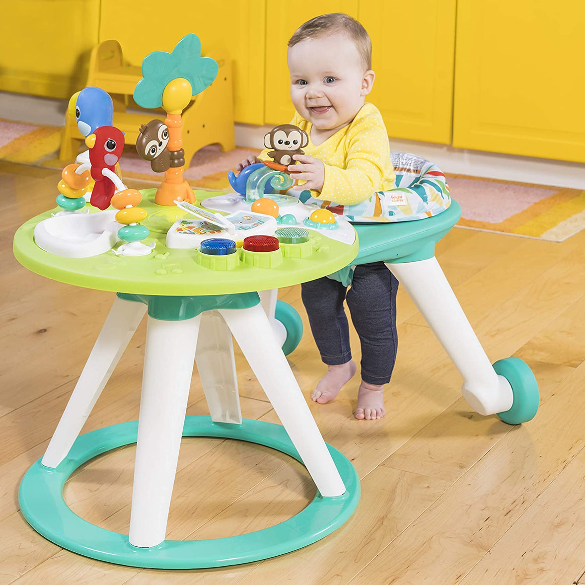 Kids2 Bright Starts Around We Go 2in1 Activity Center Neutral