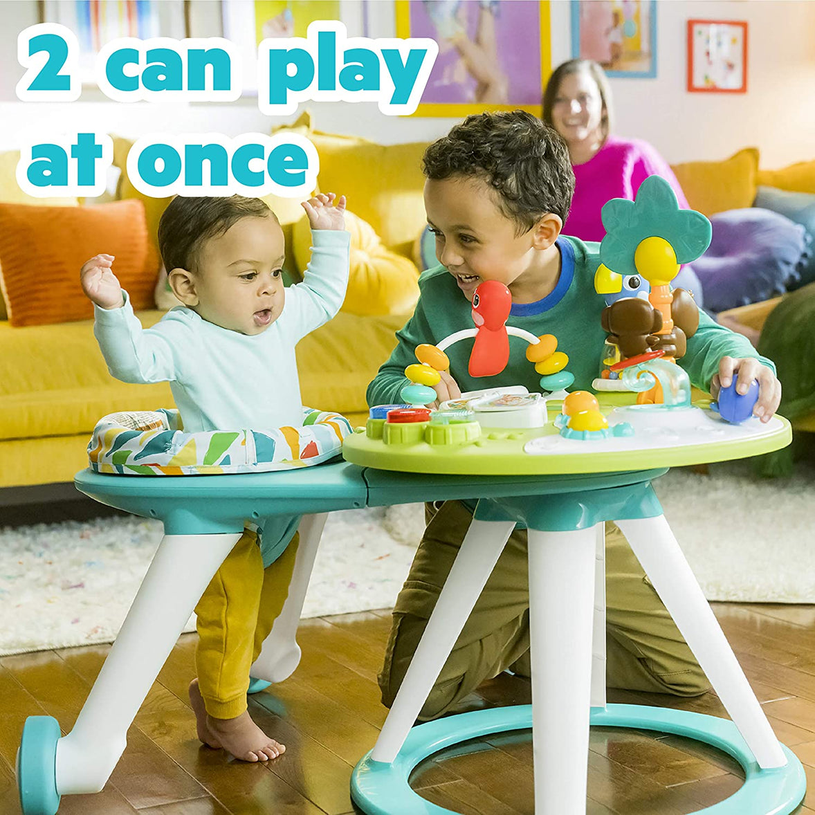 Kids2 Bright Starts Around We Go 2in1 Activity Center Neutral