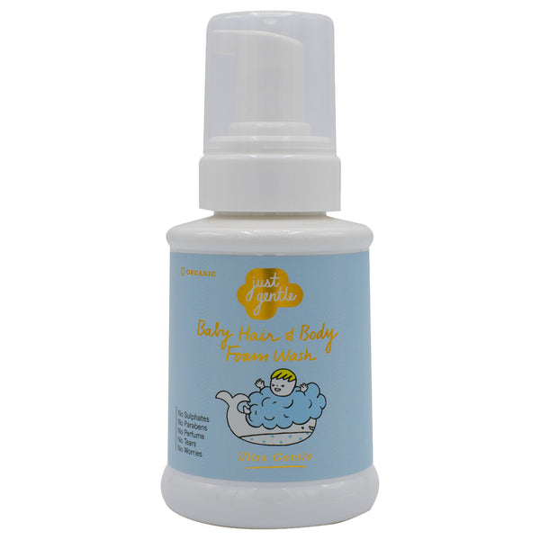 Just Gentle Organic Baby Hair & Body Foam Wash Ultra Gentle 230ml