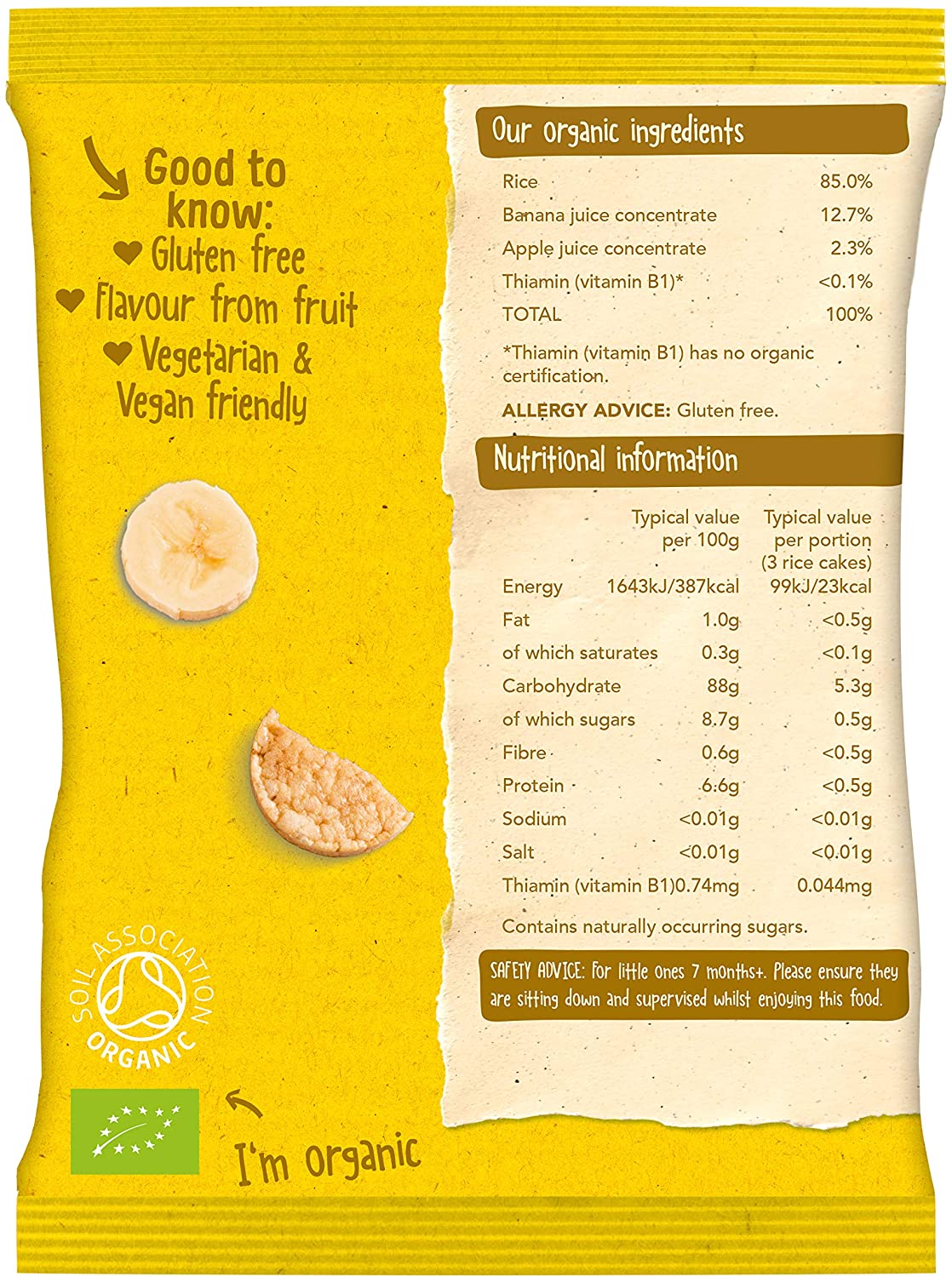 Organix Banana Rice Cake Clouds