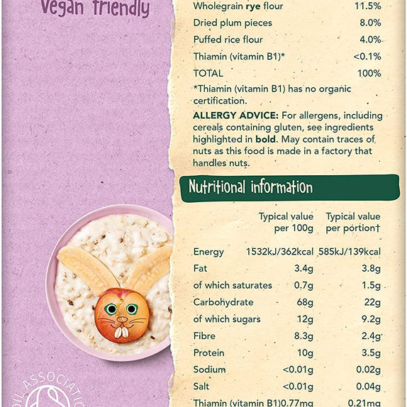 Organix Banana & Plum Organic Porridge - MamaApp