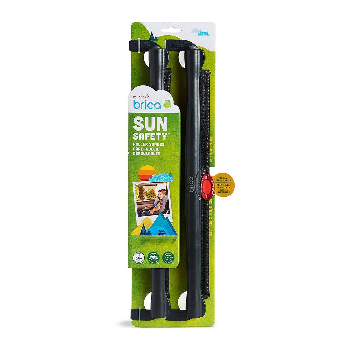 Munchkin Brica White Hot Sun Safety Roller Shades - MamaApp