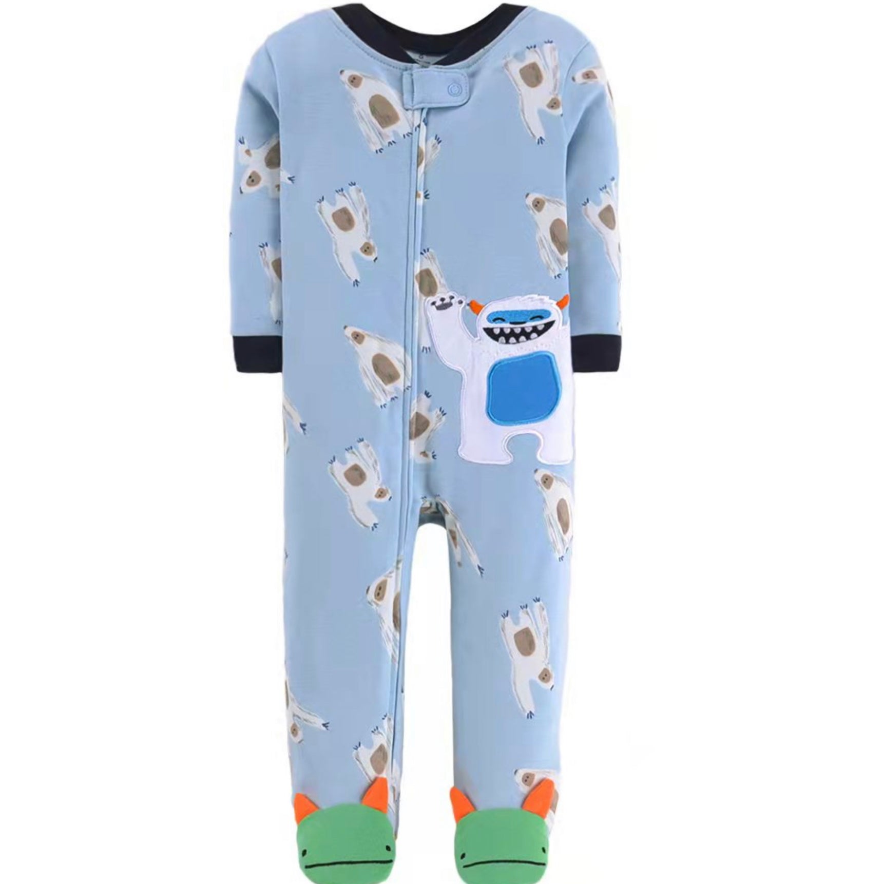 Monster Zipper Pajama - Organic Cotton - MamaApp