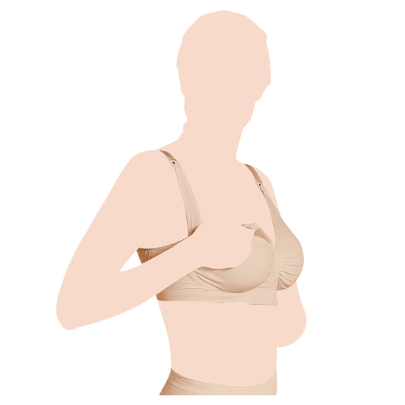 Carriwell Seamless Maternity & Nursing Bra with Carri-Gel Support - Honey - MamaApp